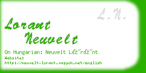 lorant neuvelt business card